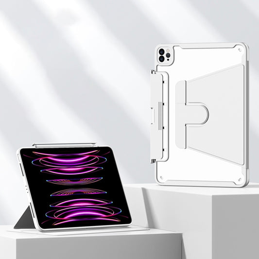 Detachable Rotating Leather Tablet Case For iPad Pro 12.9 2022 / 2020 / 2021 / 2018(White) - iPad Pro 12.9 (2022/2021) Cases by buy2fix | Online Shopping UK | buy2fix