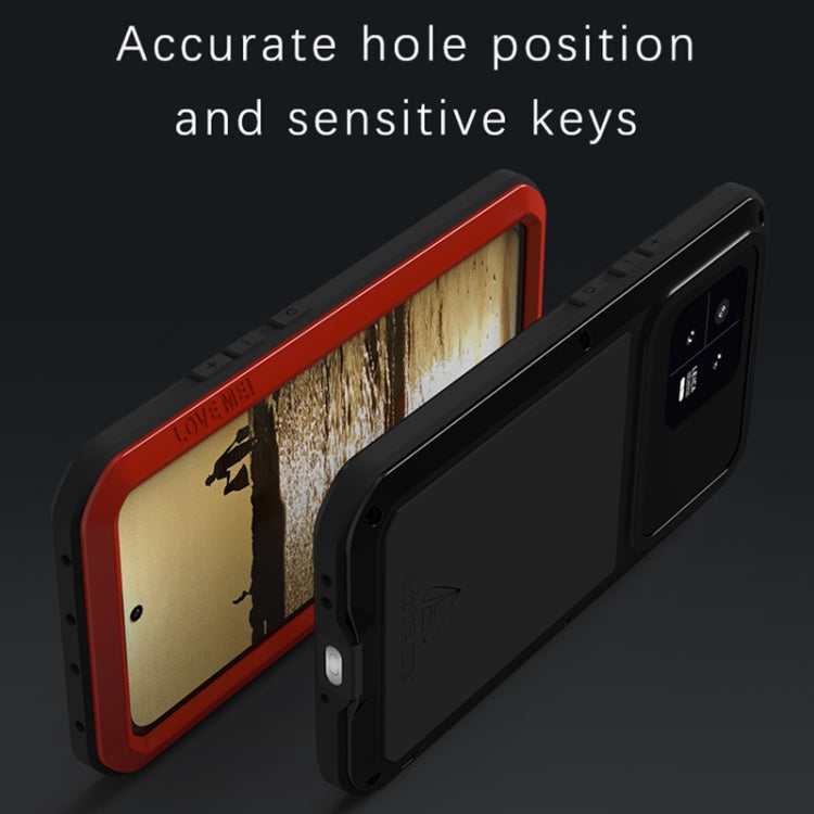 For Xiaomi 13 LOVE MEI Metal Shockproof Life Waterproof Dustproof Phone Case(Red) - 13 Cases by LOVE MEI | Online Shopping UK | buy2fix