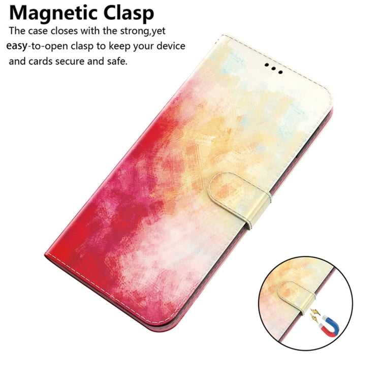 For OnePlus 11 Watercolor Pattern Flip Leather Phone Case(Spring Cherry) - OnePlus Cases by buy2fix | Online Shopping UK | buy2fix