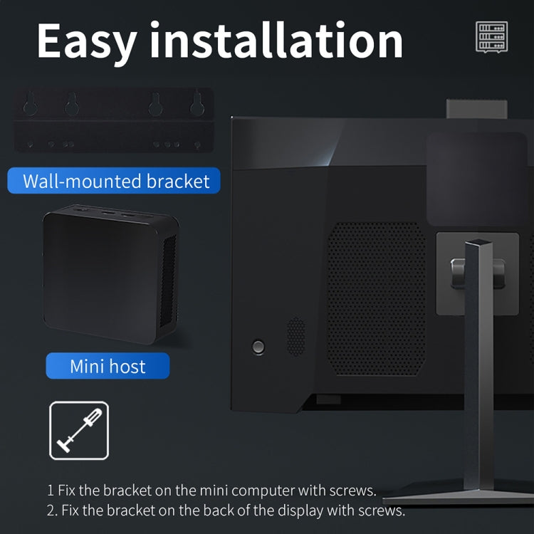 ZX03 Windows 11 Mini PC, Intel Twin Lake N150, Support Dual HDMI Output, Spec:16GB+256GB(US Plug) by buy2fix