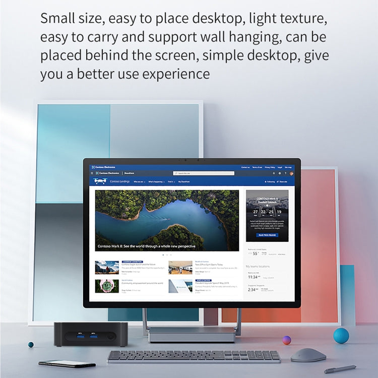 ZX03 Windows 11 Mini PC, Intel Twin Lake N150, Support Dual HDMI Output, Spec:16GB+256GB(US Plug) by buy2fix