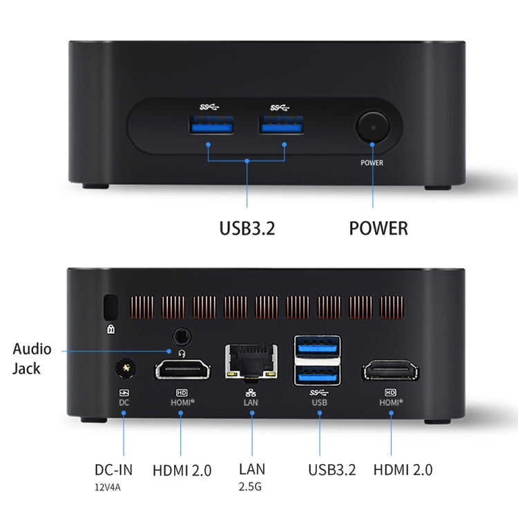 ZX03 Windows 11 Mini PC, Intel Twin Lake N150, Support Dual HDMI Output, Spec:16GB+1TB(EU Plug) by buy2fix