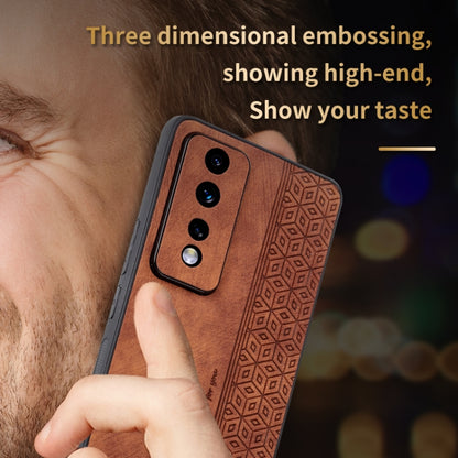 For Honor 80 GT 5G AZNS 3D Embossed Skin Feel Phone Case(Brown) - Honor Cases by AZNS | Online Shopping UK | buy2fix