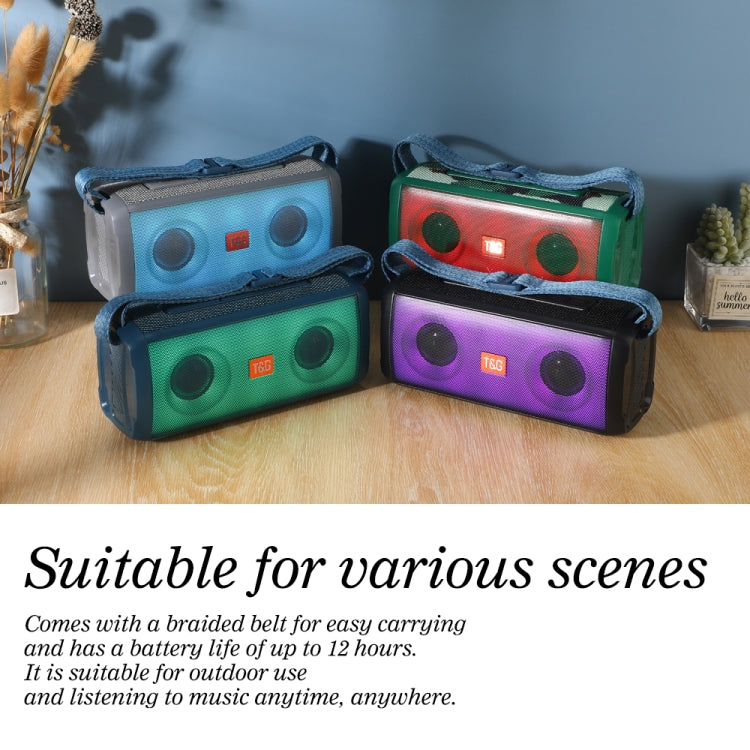 T&G TG345 Portable Outdoor Color LED Wireless Bluetooth Speaker(Black) - Desktop Speaker by T&G | Online Shopping UK | buy2fix