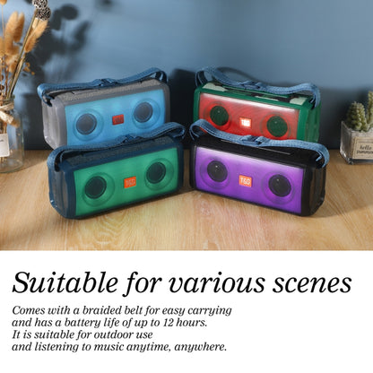 T&G TG345 Portable Outdoor Color LED Wireless Bluetooth Speaker(Blue) - Desktop Speaker by T&G | Online Shopping UK | buy2fix