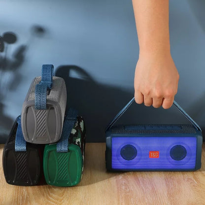T&G TG345 Portable Outdoor Color LED Wireless Bluetooth Speaker(Blue) - Desktop Speaker by T&G | Online Shopping UK | buy2fix