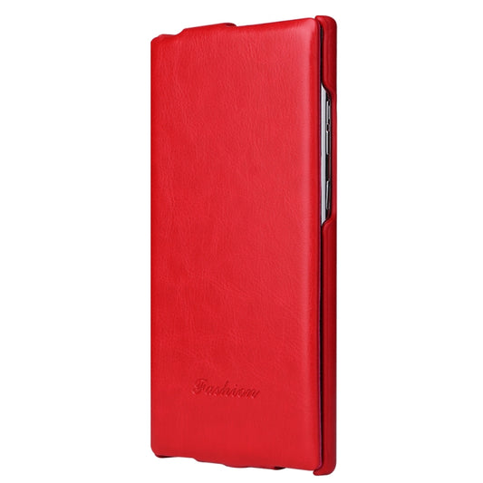 For Samsung Galaxy S23 Ultra 5G Fierre Shann 64 Texture Vertical Flip PU Leather Phone Case(Red) by FIERRE SHANN