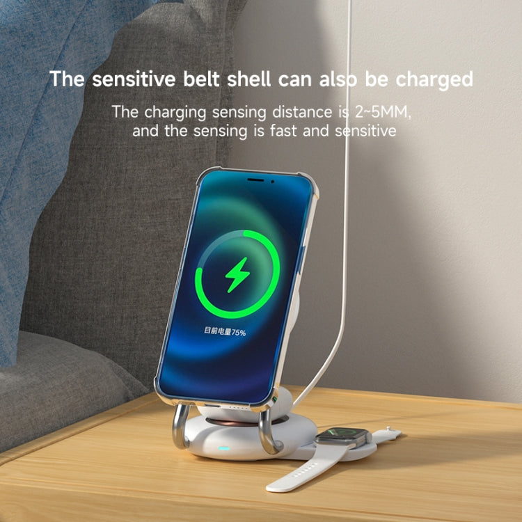 N21 15W 3 in 1 Transparent Magnetic Wireless Charger(Black) by buy2fix