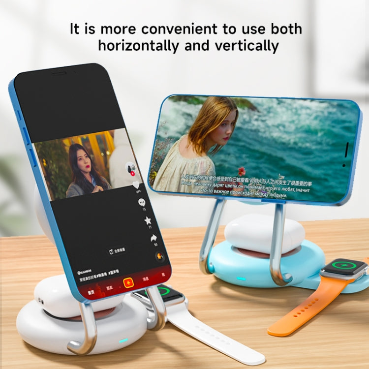 N21 15W 3 in 1 Transparent Magnetic Wireless Charger(Black) by buy2fix