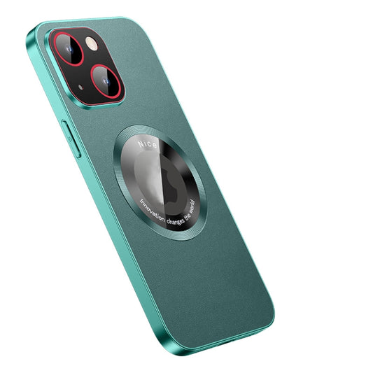 For iPhone 14 Pro Max R-JUST RH05 Magnetic Leather Metal Phone Case(Green) - iPhone 14 Pro Max Cases by R-JUST | Online Shopping UK | buy2fix