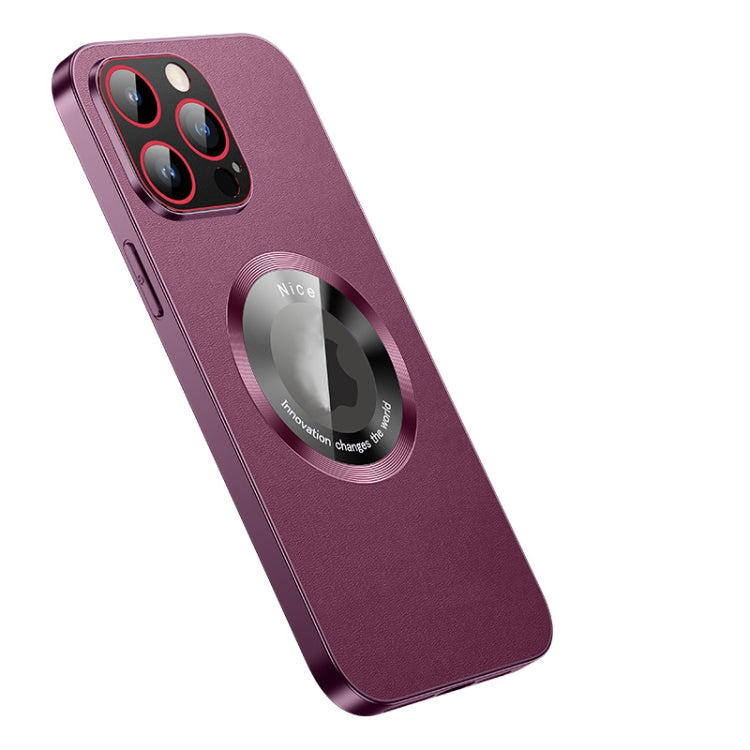 For iPhone 14 Plus R-JUST RH05 Magnetic Leather Metal Phone Case(Purple) by R-JUST