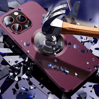 For iPhone 14 Plus R-JUST RH05 Magnetic Leather Metal Phone Case(Purple) - iPhone 14 Plus Cases by R-JUST | Online Shopping UK | buy2fix