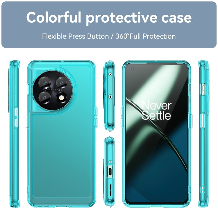 For OnePlus 11 Candy Series TPU Phone Case(Transparent Blue) - OnePlus Cases by buy2fix | Online Shopping UK | buy2fix