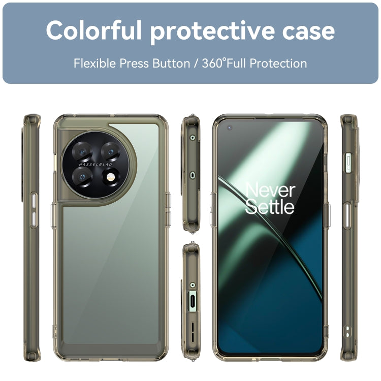 For OnePlus 11 5G Colorful Series Acrylic + TPU Phone Case(Transparent Grey) - OnePlus Cases by buy2fix | Online Shopping UK | buy2fix