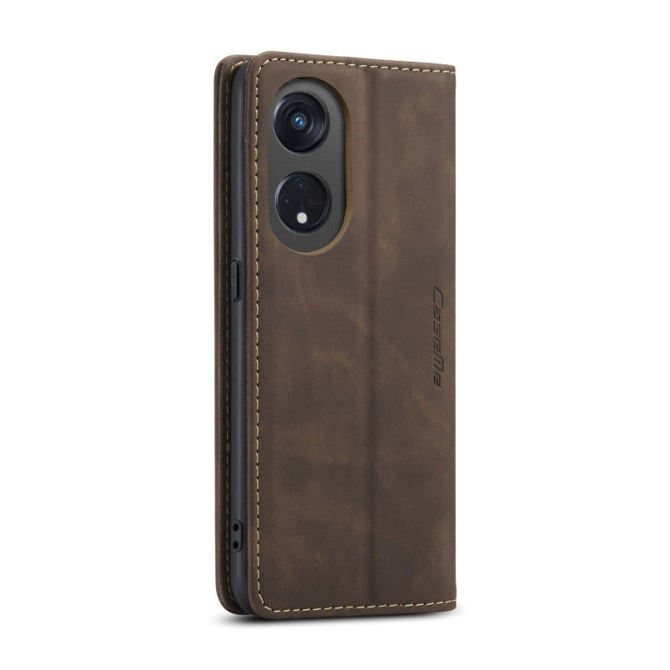 For OPPO Reno8 T 5G CaseMe 013 Multifunctional Horizontal Flip Leather Phone Case(Coffee) by CaseMe