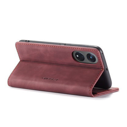 For OPPO Reno8 T 5G CaseMe 013 Multifunctional Horizontal Flip Leather Phone Case(Wine Red) by CaseMe