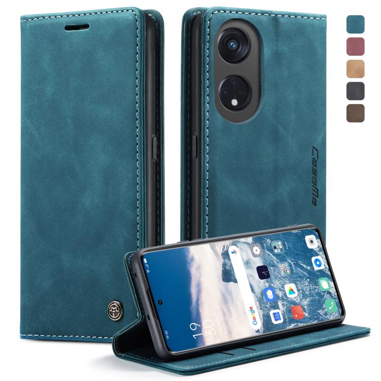 For OPPO Reno8 T 5G CaseMe 013 Multifunctional Horizontal Flip Leather Phone Case(Blue) by CaseMe