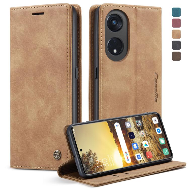 For OPPO Reno8 T 5G CaseMe 013 Multifunctional Horizontal Flip Leather Phone Case(Brown) by CaseMe