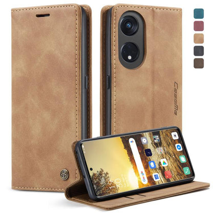For OPPO Reno8 T 5G CaseMe 013 Multifunctional Horizontal Flip Leather Phone Case(Brown) by CaseMe