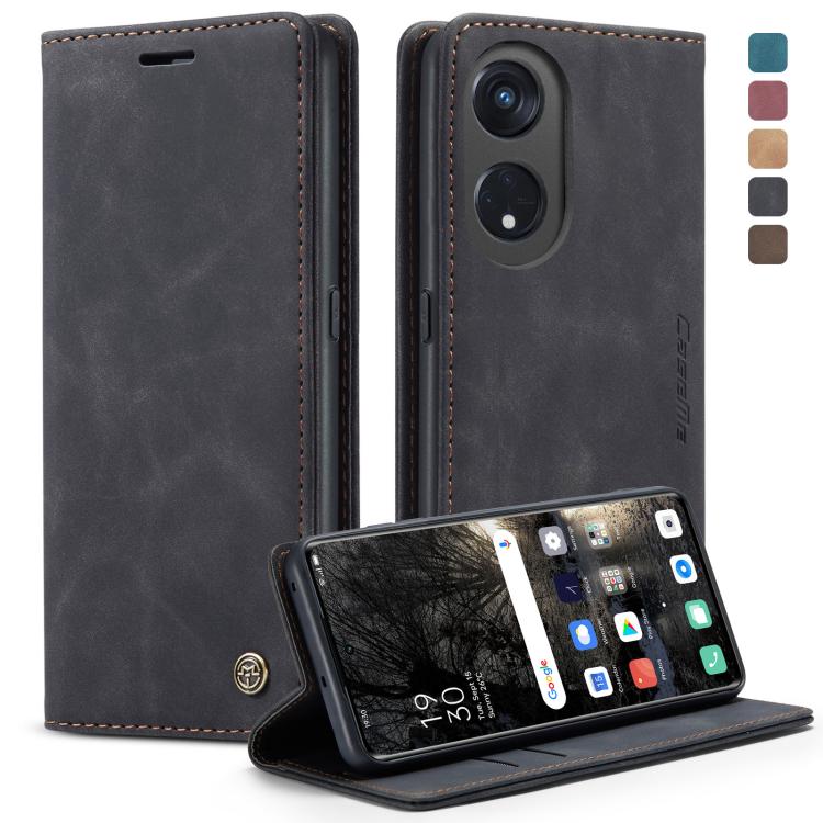 For OPPO Reno8 T 5G CaseMe 013 Multifunctional Horizontal Flip Leather Phone Case(Black) by CaseMe