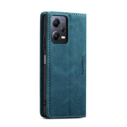 For Xiaomi Redmi Note 12 5G / Poco X5 CaseMe 013 Multifunctional Horizontal Flip Leather Phone Case(Blue) by CaseMe