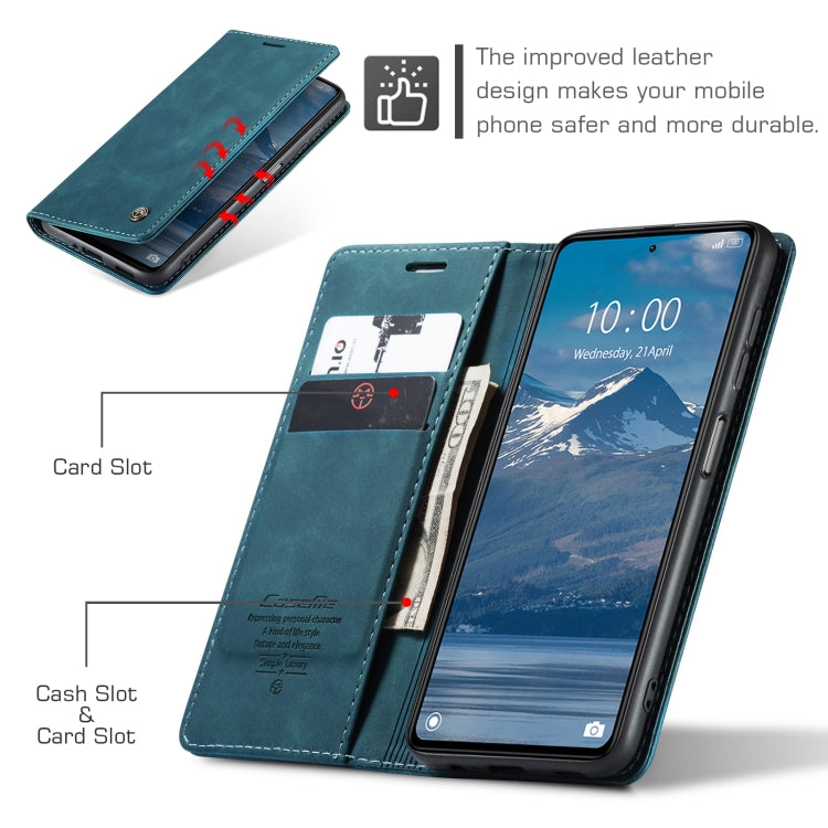 For Xiaomi Redmi Note 12 5G / Poco X5 CaseMe 013 Multifunctional Horizontal Flip Leather Phone Case(Blue) by CaseMe