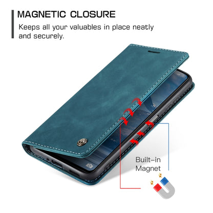 For Xiaomi Redmi Note 12 5G / Poco X5 CaseMe 013 Multifunctional Horizontal Flip Leather Phone Case(Blue) by CaseMe