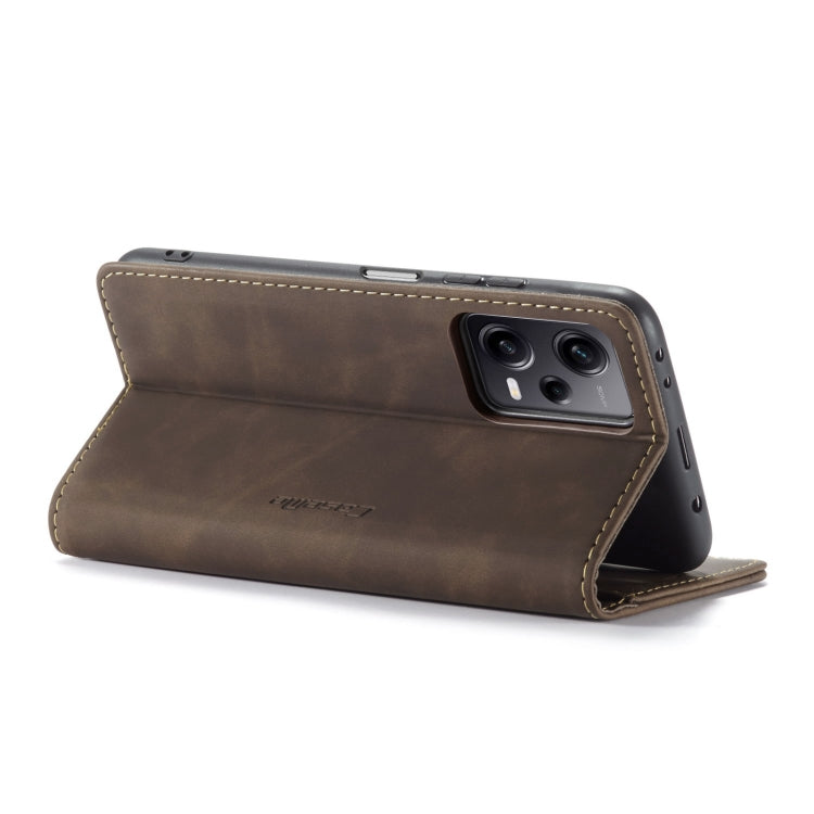 For Xiaomi Redmi Note 12 Pro 5G / Poco X5 Pro CaseMe 013 Multifunctional Horizontal Flip Leather Phone Case(Coffee) by CaseMe