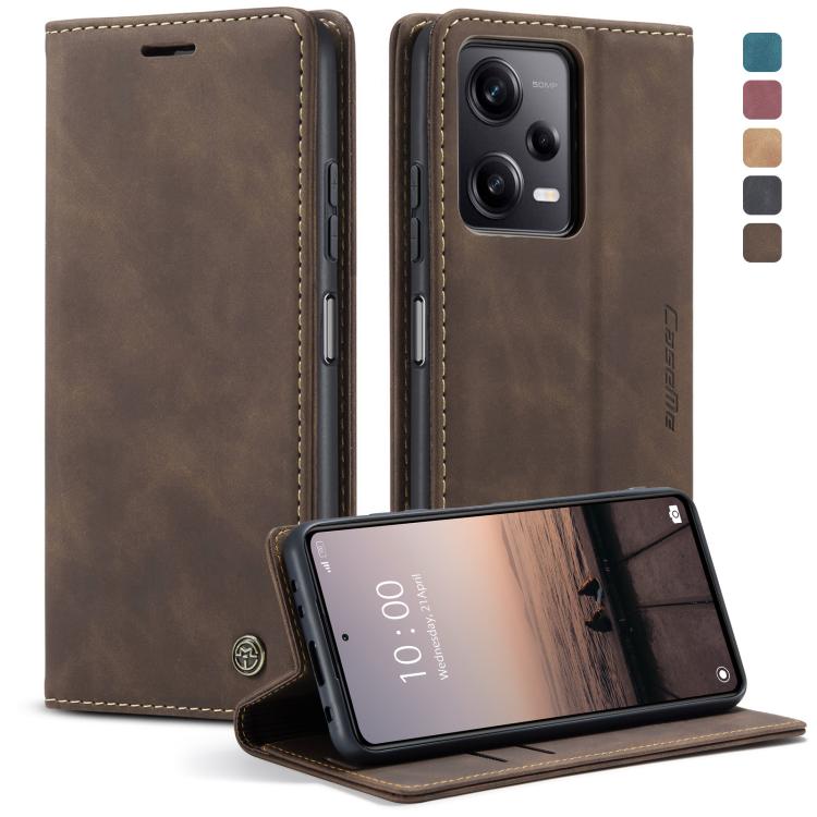 For Xiaomi Redmi Note 12 Pro 5G / Poco X5 Pro CaseMe 013 Multifunctional Horizontal Flip Leather Phone Case(Coffee) by CaseMe