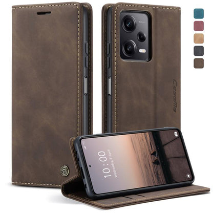 For Xiaomi Redmi Note 12 Pro 5G / Poco X5 Pro CaseMe 013 Multifunctional Horizontal Flip Leather Phone Case(Coffee) by CaseMe