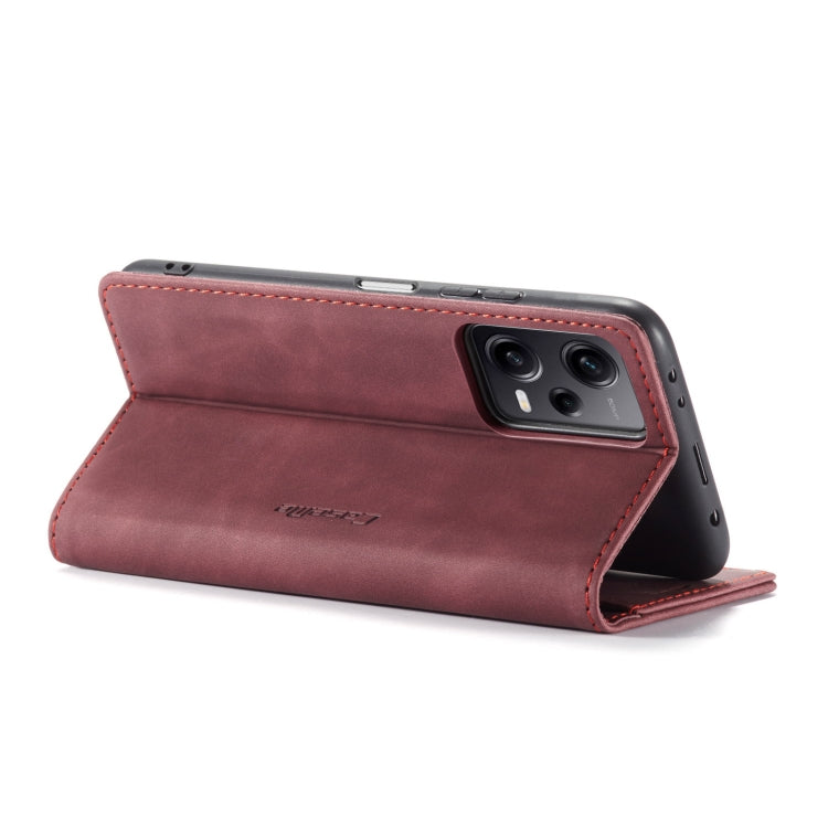 For Xiaomi Redmi Note 12 Pro 5G / Poco X5 Pro CaseMe 013 Multifunctional Horizontal Flip Leather Phone Case(Wine Red) by CaseMe