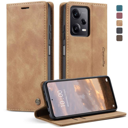 For Xiaomi Redmi Note 12 Pro 5G / Poco X5 Pro CaseMe 013 Multifunctional Horizontal Flip Leather Phone Case(Brown) by CaseMe