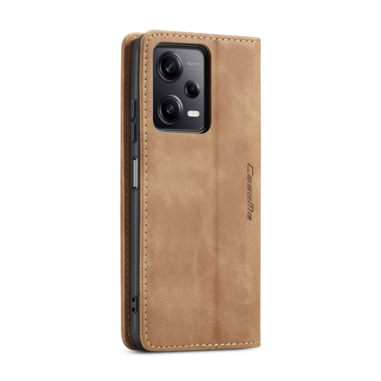For Xiaomi Redmi Note 12 Pro 5G / Poco X5 Pro CaseMe 013 Multifunctional Horizontal Flip Leather Phone Case(Brown) by CaseMe