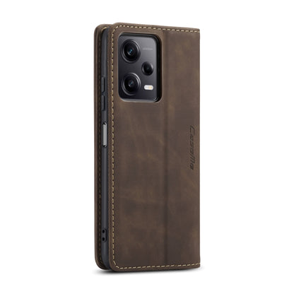 For Xiaomi Redmi Note 12 Pro+ 5G CaseMe 013 Multifunctional Horizontal Flip Leather Phone Case(Coffee) by CaseMe