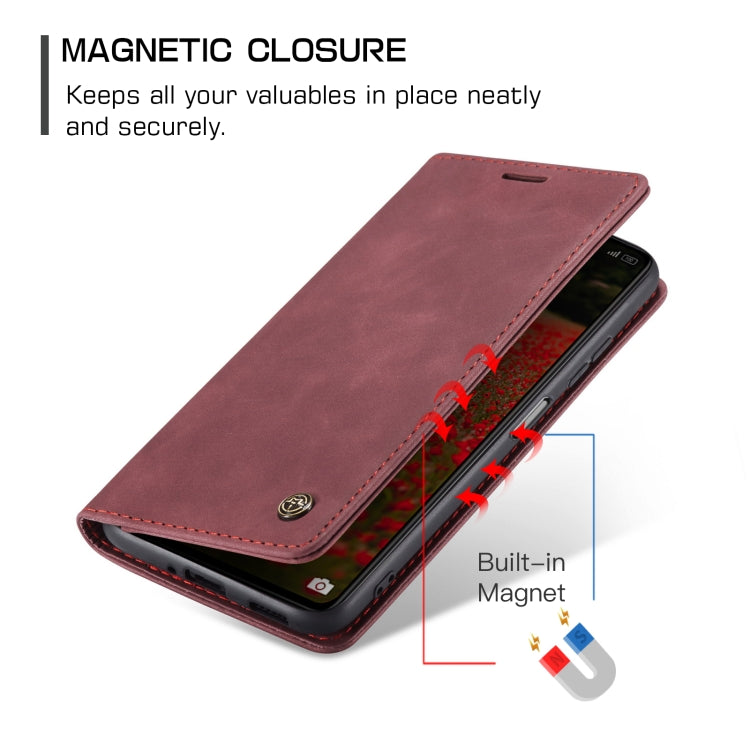 For Xiaomi Redmi Note 12 Pro+ 5G CaseMe 013 Multifunctional Horizontal Flip Leather Phone Case(Wine Red) by CaseMe