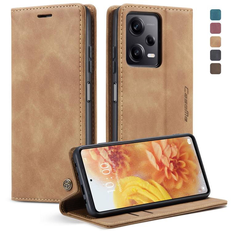 For Xiaomi Redmi Note 12 Pro+ 5G CaseMe 013 Multifunctional Horizontal Flip Leather Phone Case(Brown) by CaseMe