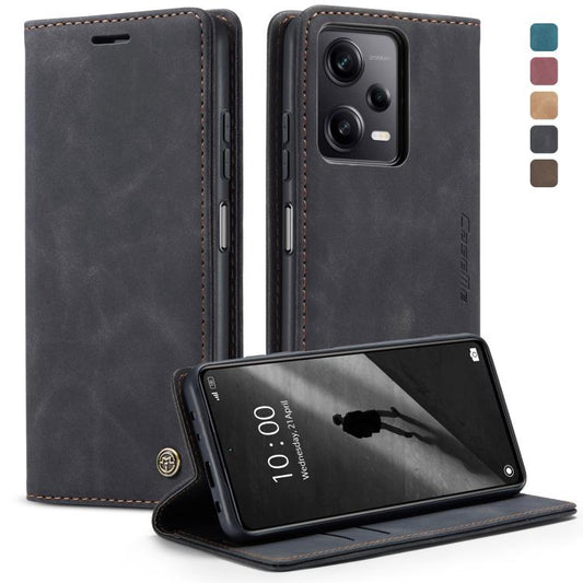 For Xiaomi Redmi Note 12 Pro+ 5G CaseMe 013 Multifunctional Horizontal Flip Leather Phone Case(Black) by CaseMe