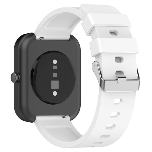For OnePlus Nord Steps Style Silicone Watch Band(White) by buy2fix