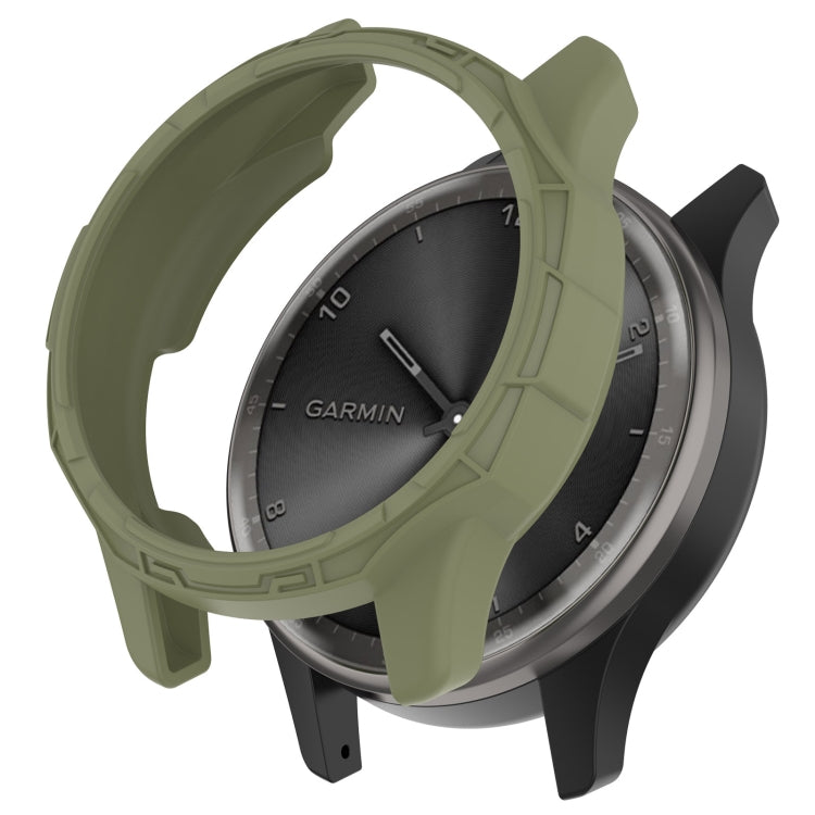 For Garmin Vivomove Trend Armor Hollow Watch Protective Case(Jungle Green) by buy2fix