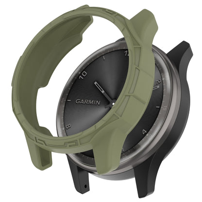 For Garmin Vivomove Trend Armor Hollow Watch Protective Case(Jungle Green) by buy2fix