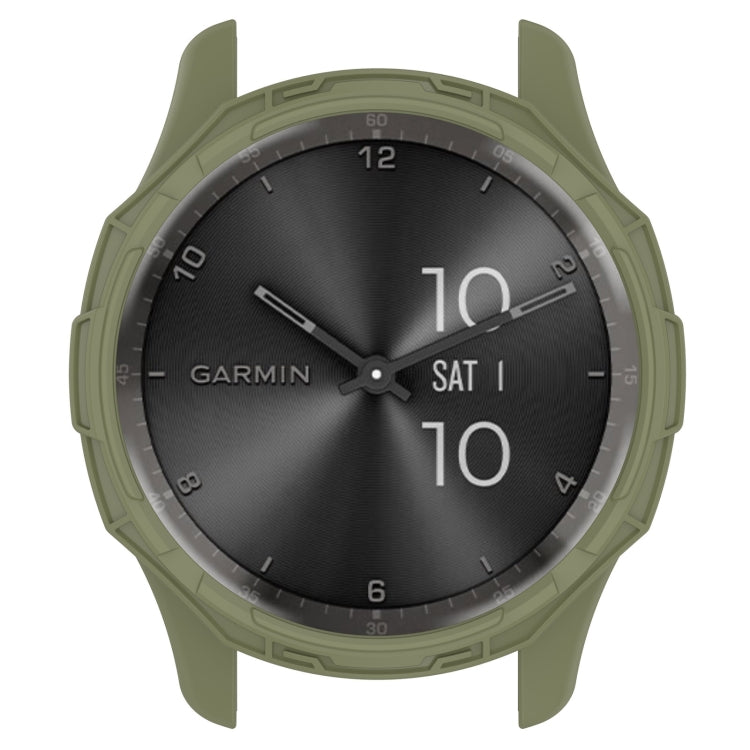 For Garmin Vivomove Trend Armor Hollow Watch Protective Case(Jungle Green) by buy2fix