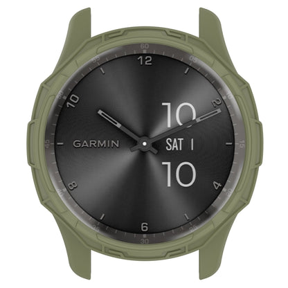 For Garmin Vivomove Trend Armor Hollow Watch Protective Case(Jungle Green) by buy2fix