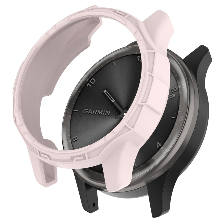 For Garmin Vivomove Trend Armor Hollow Watch Protective Case(Light Pink) by buy2fix
