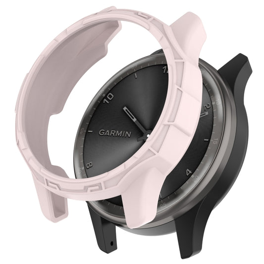 For Garmin Vivomove Trend Armor Hollow Watch Protective Case(Light Pink) by buy2fix