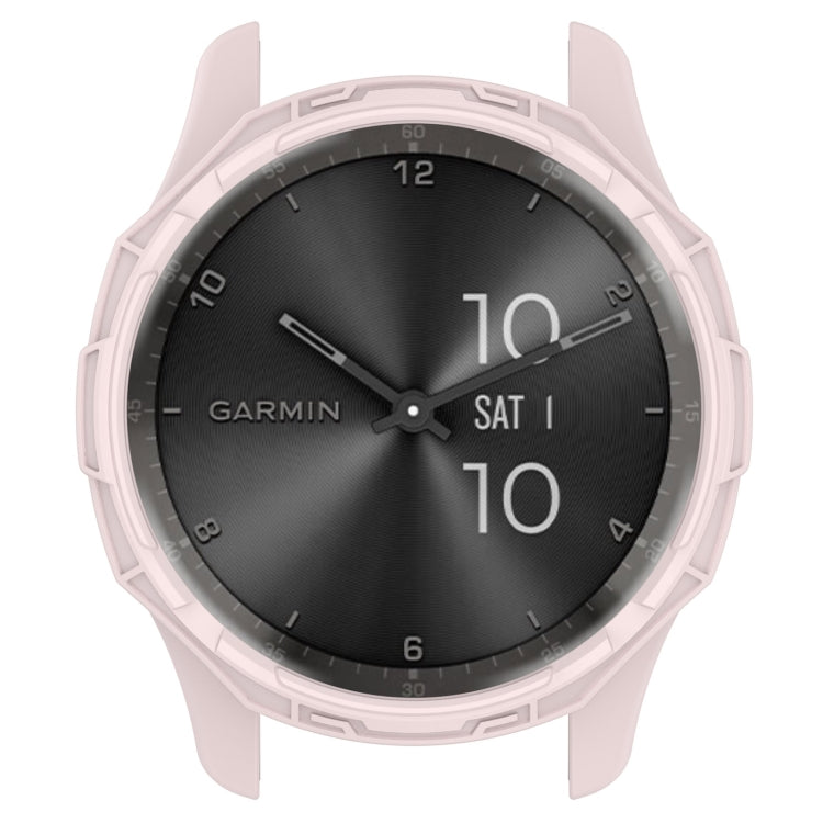 For Garmin Vivomove Trend Armor Hollow Watch Protective Case(Light Pink) by buy2fix