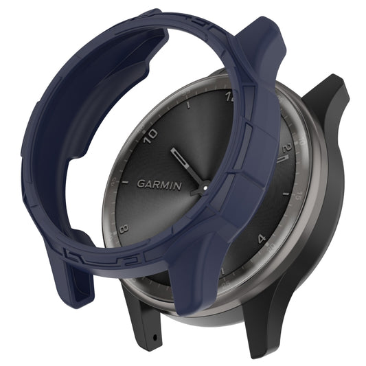 For Garmin Vivomove Trend Armor Hollow Watch Protective Case(Midnight Blue) by buy2fix