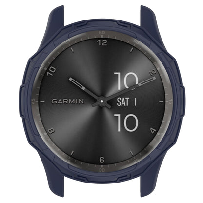 For Garmin Vivomove Trend Armor Hollow Watch Protective Case(Midnight Blue) by buy2fix