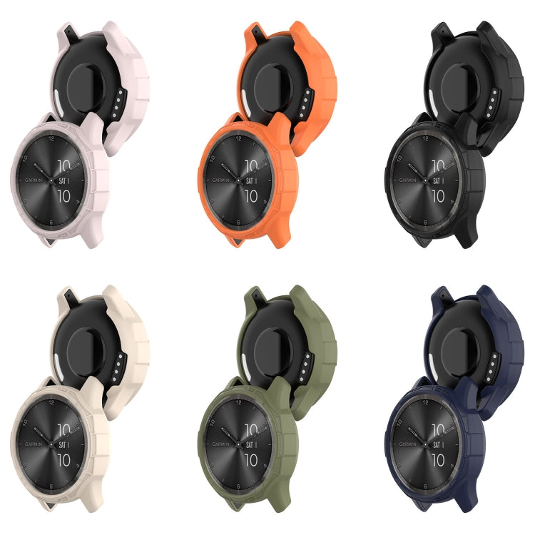 For Garmin Vivomove Trend Armor Hollow Watch Protective Case(Starlight) by buy2fix