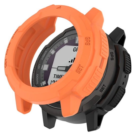 For Garmin Instinct Crossover Armor Hollow Watch Protective Case(Orange) by buy2fix