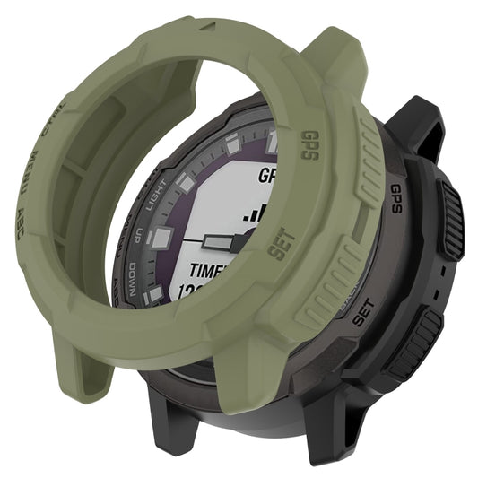 For Garmin Instinct Crossover Armor Hollow Watch Protective Case(Jungle Green) by buy2fix
